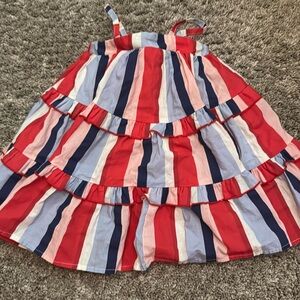 Cheeky plum red white and blue dress